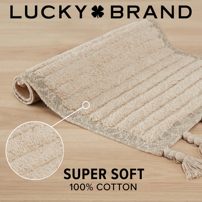 Lucky Brand Sadie Fringe 100 Cotton Bath Rug & Reviews Wayfair